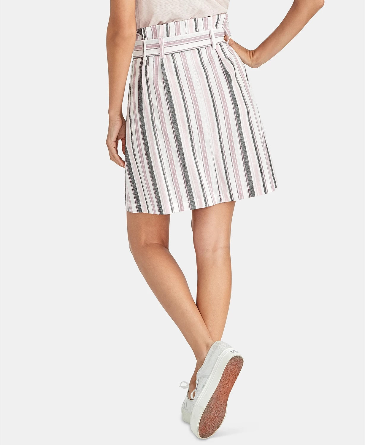 Saia feminina Ania Paperbag, tamanho 8, rosa, Rachel Roy