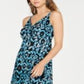 Vestido feminino com argola cruzada Ikat da INC International Concepts, tamanho pequeno, azul, tamanho S