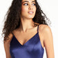 Vestido de cetim feminino B. Darlin com decote em V, azul, tamanho 11/12