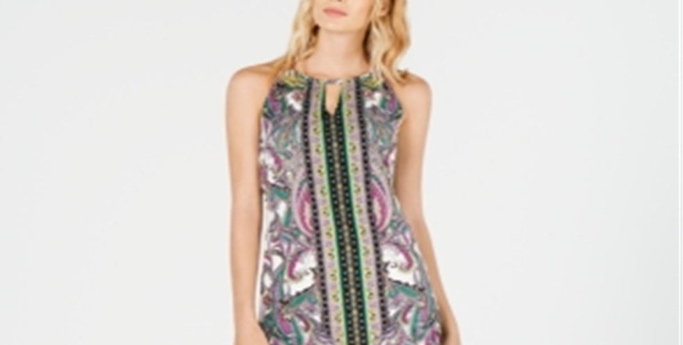 Vestido Halter Estampado Feminino INC International Concepts Branco Tamanho Pequeno G