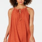 Vestido curto de festa feminino Style &amp; Co em camadas, laranja, tamanho X-S