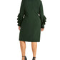 Vestido tubinho com babados plus size da Rachel Roy feminino, verde, tamanho 20W