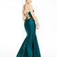 Vestido tomara que caia com alças nas costas City Studios Juniors, verde escuro, tamanho 3