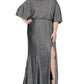 Vestido blusão feminino plus size metálico Maree Pour Toi cinza tamanho 12