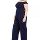 Macacão feminino Teeze Me Plus Size ombro a ombro, azul marinho, tamanho 22