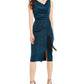 Vestido feminino com cinto e gola alta, preto, tamanho 14, da INC International Concepts