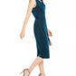 Vestido feminino com cinto e gola alta, preto, tamanho 14, da INC International Concepts