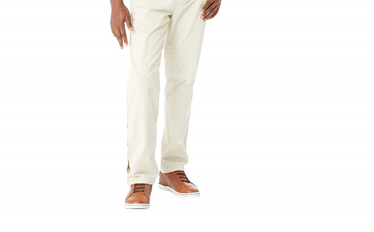 Calça Chino Masculina Tommy Hilfiger com Cintura Ajustável Creme Tamanho 38x32