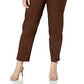 Calça elástica slim fit Alfred Dunner Allure feminina, marrom, tamanho 6, pequena