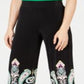 Calça curta estampada larga Buddha Paisley da INC International Concepts para mulheres, preta, tamanho pequeno e pequeno