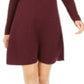 Vestido suéter canelado feminino Style &amp; Co Berry Jam tamanho pequeno P