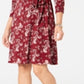Camisa polo feminina estampada Charter Club tamanho Cranberry - Petite P/M