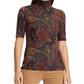 Camiseta Ralph Lauren Feminina Gola Alta Stretch Vermelha Tamanho M