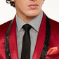 Blazer smoking masculino Tallia de cetim com lantejoulas vermelho tamanho 38 R
