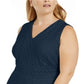 Vestido feminino plus size Charter Club com bainha evasê e renda, tamanho 1X