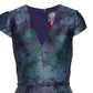Vestido feminino Vince Camuto com cinto e estampa floral, ajuste evasê, azul, tamanho 14