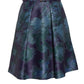 Vestido feminino Vince Camuto com cinto e estampa floral, ajuste evasê, azul, tamanho 14
