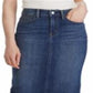 Saia jeans feminina Ralph Lauren Curvy Sculpted azul tamanho 8