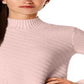 Suéter feminino Charter Club com gola falsa e pontos mistos, rosa, tamanho XX-G