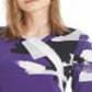 Blusa feminina estampada Alfani, roxa, tamanho pequeno G
