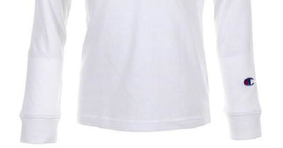 Camiseta manga longa Champion Little Boy's Script, branca, tamanho 7