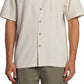 Camisa gráfica Quiksilver Tahiti Palms masculina, cinza, tamanho médio