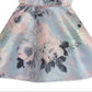 Vestido floral jacquard para meninas, edições raras, rosa, tamanho 6