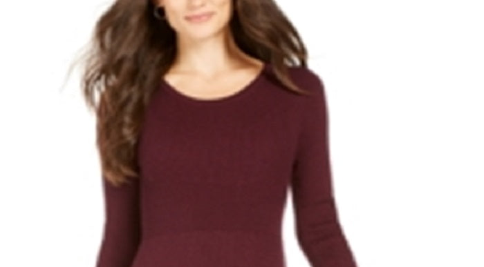 Vestido suéter canelado feminino Style &amp; Co, roxo, tamanho M