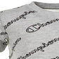 Camiseta Champion Little Boy's Allover Open Script Cinza Tamanho 7