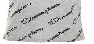 Camiseta Champion Little Boy's Allover Open Script Cinza Tamanho 7