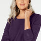 Karen Scott Suéter Listrado Texturizado Feminino Roxo Tamanho XX-G