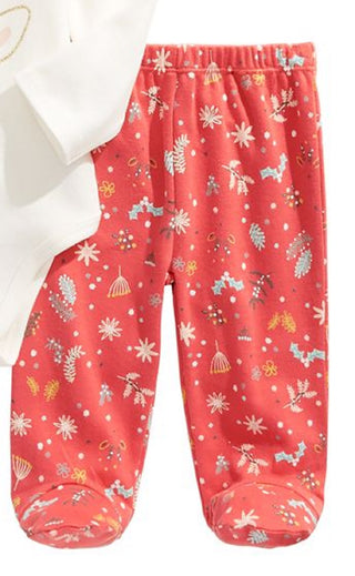Conjunto de body e calça de algodão First Impressions para bebê menina, 2 peças, branco, tamanho 0-3 M
