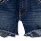 Shorts jeans Levi's Little Girls Step Up Shorty Azul Tamanho 6