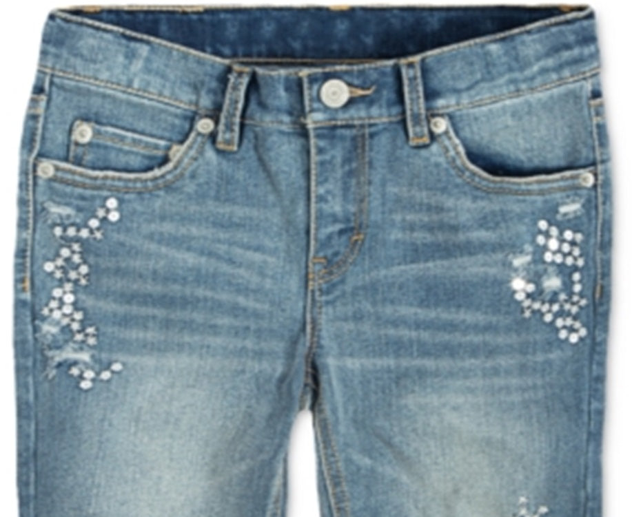 Bermuda Levi's Big Girls 7-16 Seaside Azul Tamanho 16