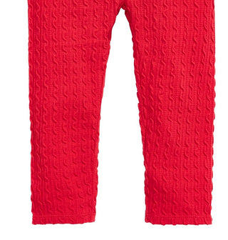 Legging texturizada First Impressions para bebês meninas, vermelha, tamanho 6 a 9 meses
