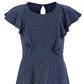 Vestido esvoaçante de malha metálica Epic Threads Big Girls, azul, tamanho médio