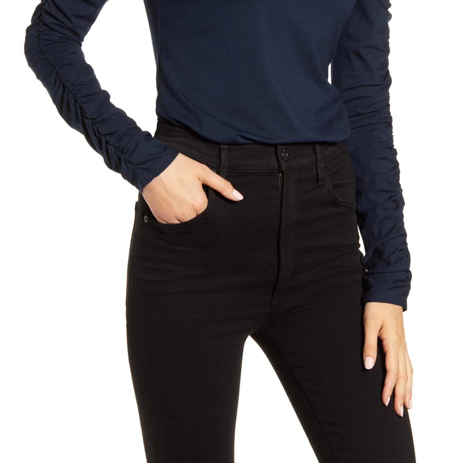 Bailey 44 Blusa Allegra Feminina Manga Franzida Azul Tamanho P