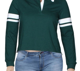Pulôver Crave Fame Rugby Top Arm Band Feminino - Verde Tamanho X-G