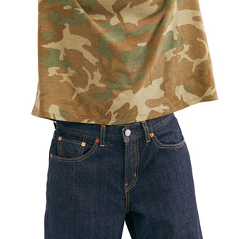 Camiseta feminina camuflada Clarity da Free People, verde, tamanho X-S