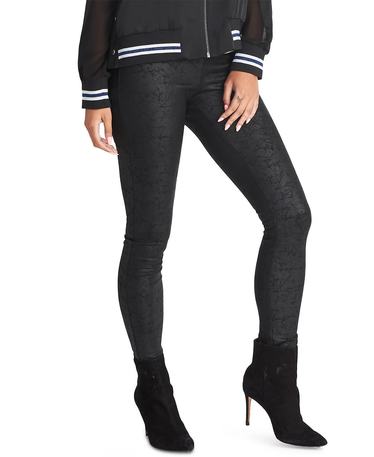 Leggings femininas Addison Rachel Rachel Roy pretas tamanho XXG