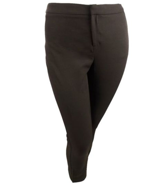 Calça feminina cropped reta INC International Concepts, marrom, tamanho 8