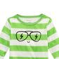 Camiseta de algodão com estampa listrada para meninos First Impressions, tamanho 3T, verde