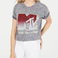 Camiseta feminina vintage de algodão MTV-Graphic, tamanho X-S