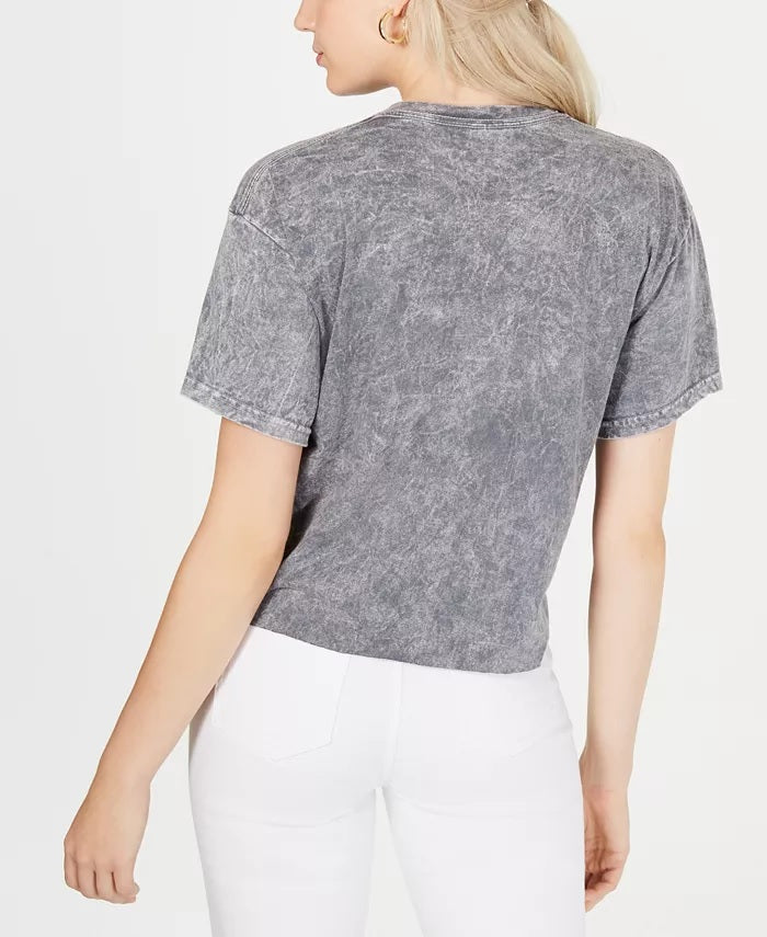 Camiseta feminina vintage de algodão MTV-Graphic, tamanho X-S
