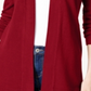 Karen Scott Cardigan Feminino Frente Aberta Vermelho Tamanho XS
