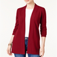 Karen Scott Cardigan Feminino Frente Aberta Vermelho Tamanho XS