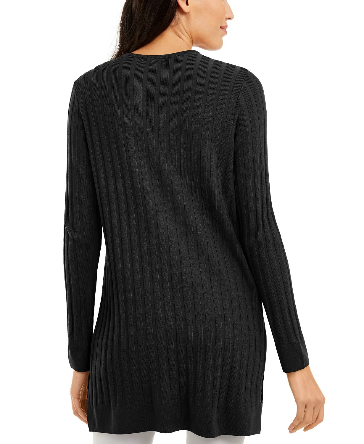 Cardigan canelado pequeno feminino Alfani, tamanho pequeno, preto