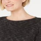 Karen Scott Blusa Feminina Gola Canoa Space Dyed Preta Tamanho P