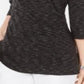Karen Scott Blusa Feminina Gola Canoa Space Dyed Preta Tamanho P