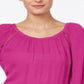 Blusa de crepe camponesa feminina INC International Concepts, tamanho magenta - Petite XL